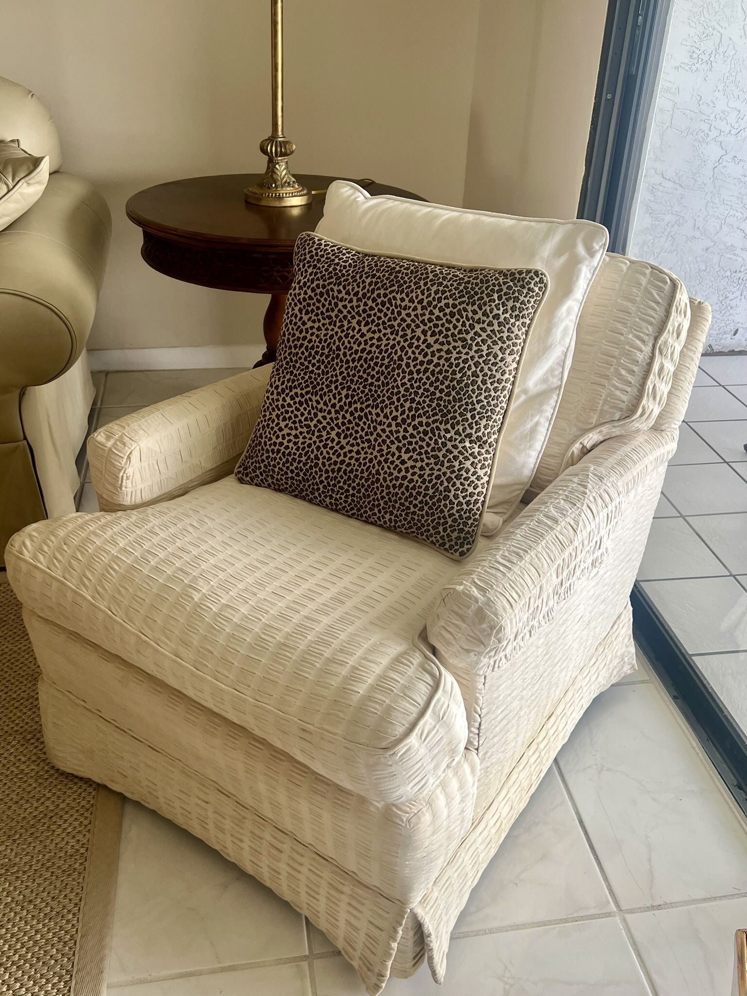 Off White Club Chair
