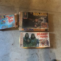Planet of the apes Kojak and price is right vintage board games￼