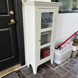 Freestanding Cabinet With Glass Shelves