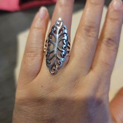 New Italy 925 Sterling Silver Ring Size #7