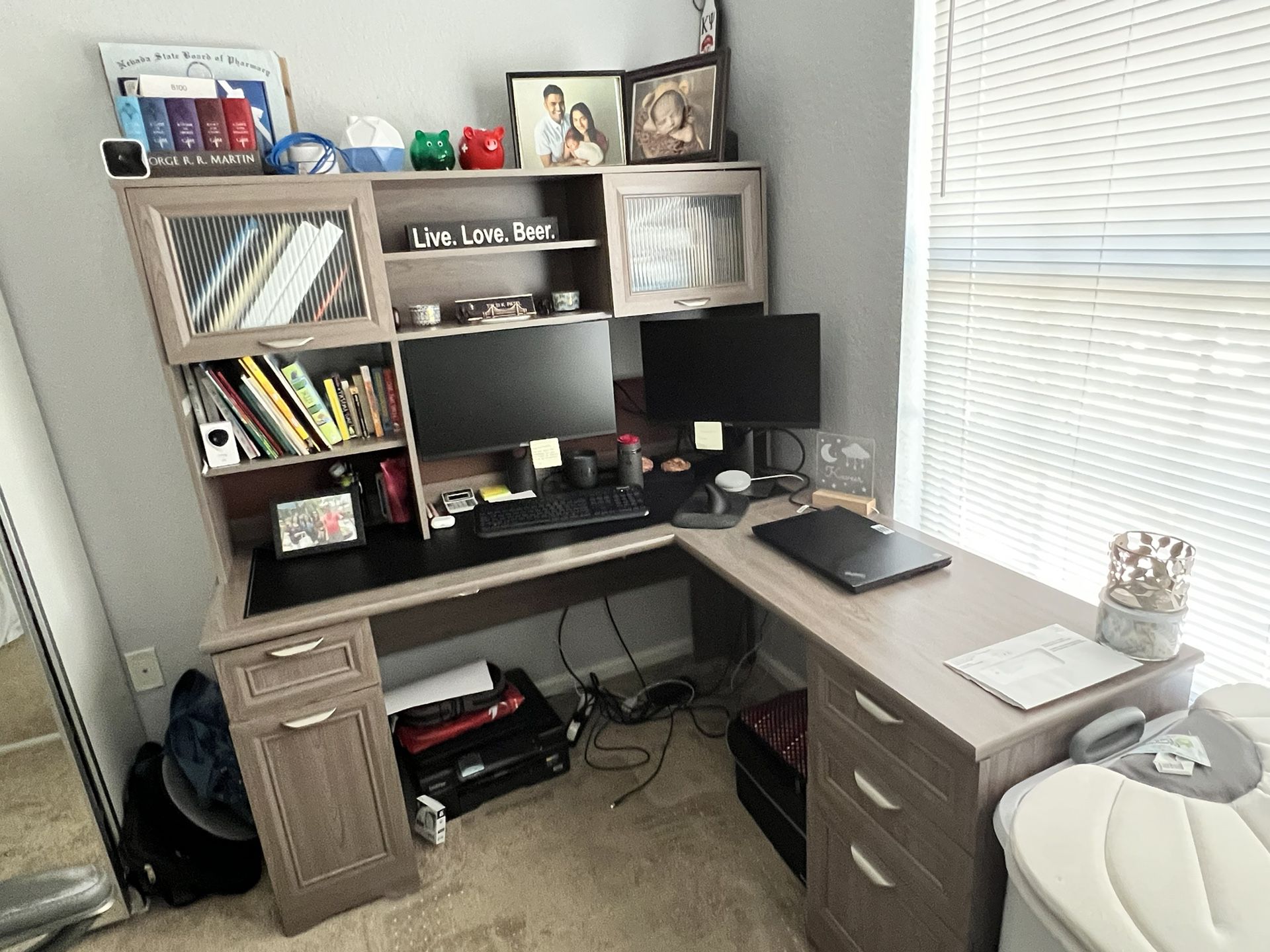 Office L Shaped Desk With Storage
