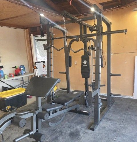 Smith Machine 2001 | Multi-Use Adj Bench | Gym Equipment | Fitness | Squat Rack | Excercise |🔴WEIGHTS AND BARBELL SOLD SEPARATELY 🔴 FREE DELIVERY 🚚