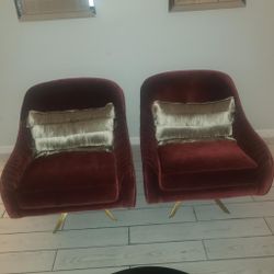 Club Chairs Velvet Price Is Negotiable