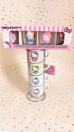 Hello Kitty  Ceramic Mug Set and mini glassware set
