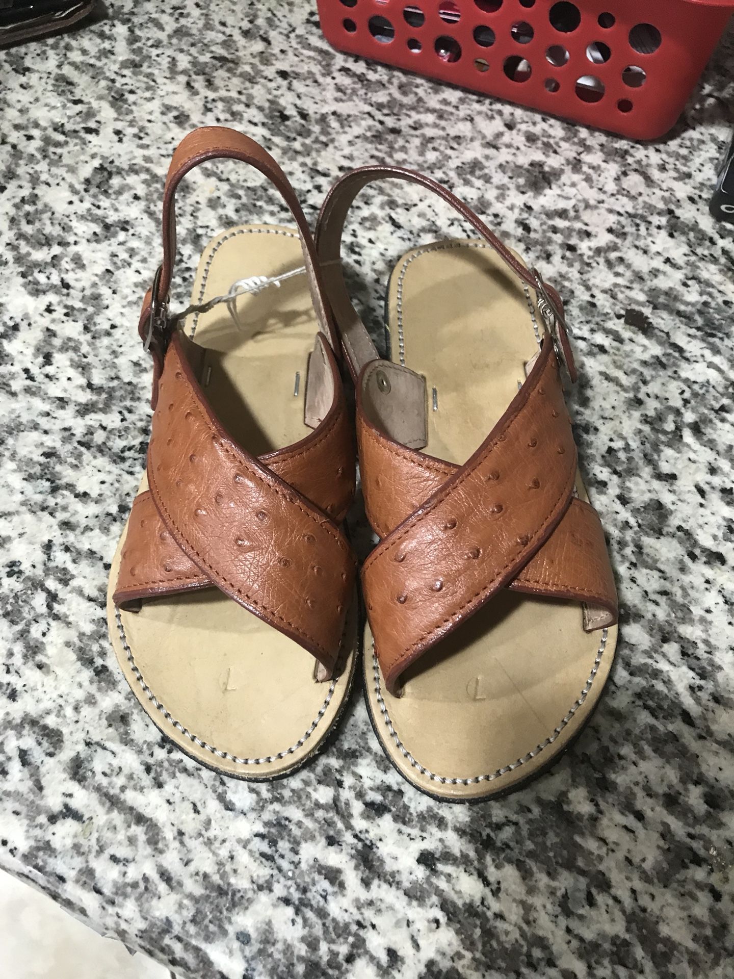 Huaraches de avestruz