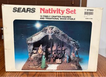Vintage Nativity Set Christmas Decor