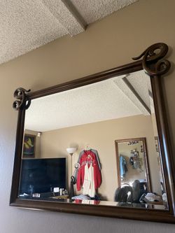 Vintage Wall Mirror Has Small Nick On Wood Nothing Major