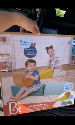 B. toys Foam Building Shapes for Indoor Play Soft Play Equipment - 5pc
