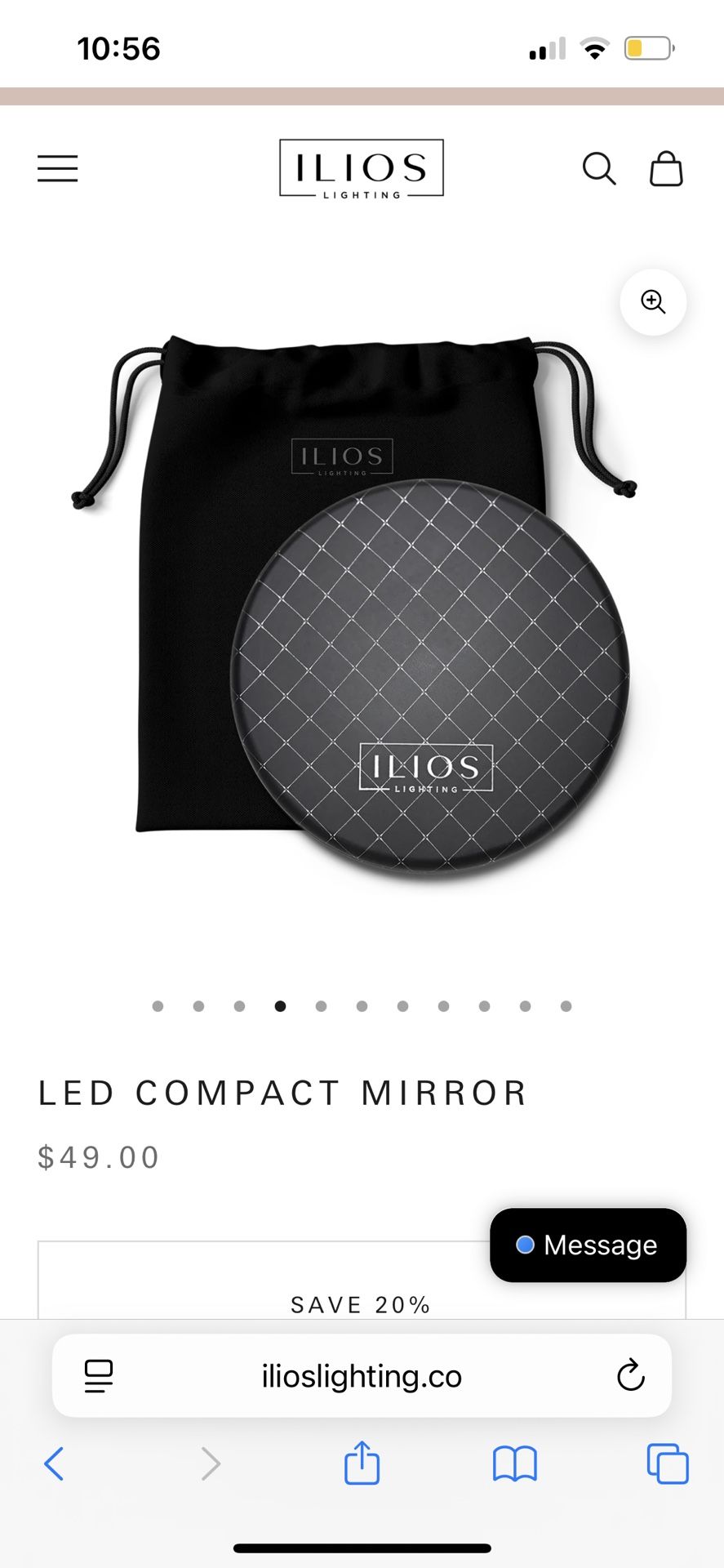 ILIOS LED Compact Mirror 1x / 10x Brand New Never Used