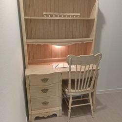 Upright Wooden Desk & Chair .... 4 Drawer 
