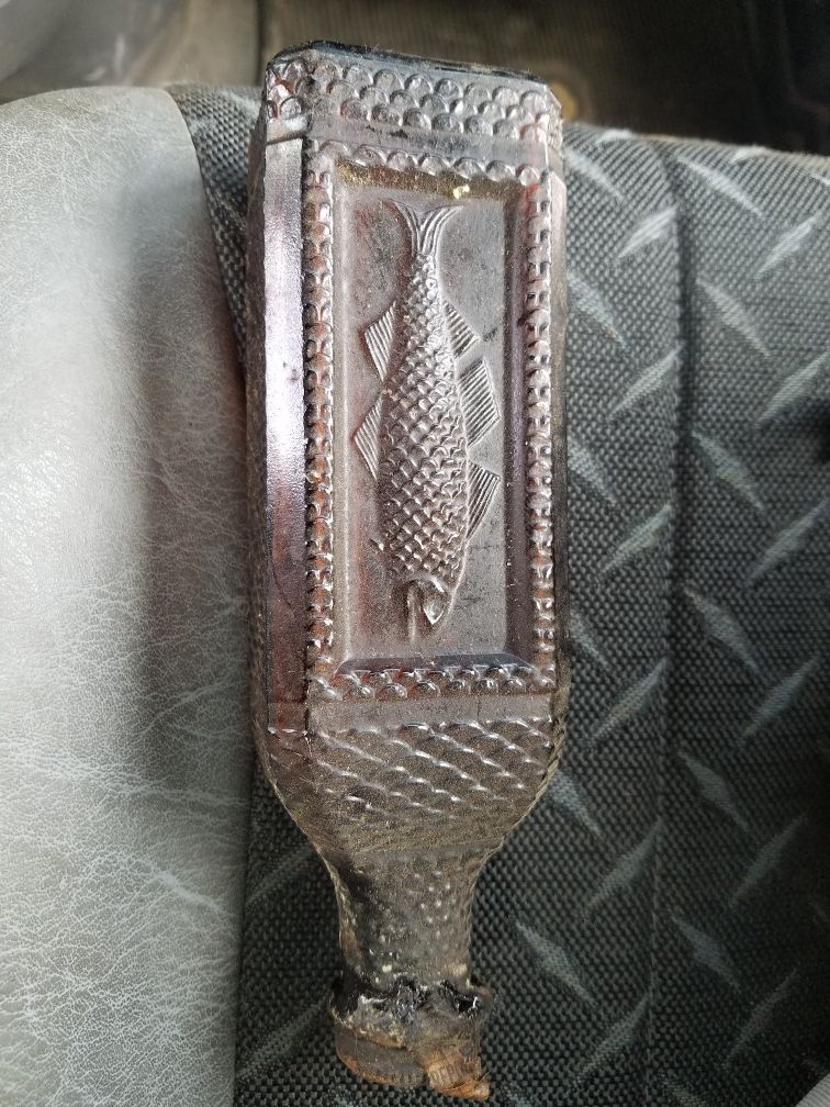 Vintage cod liver oil bottle