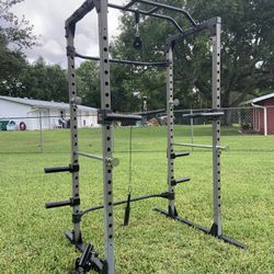 Full Olympic Weight Lifting Cage With Extras 