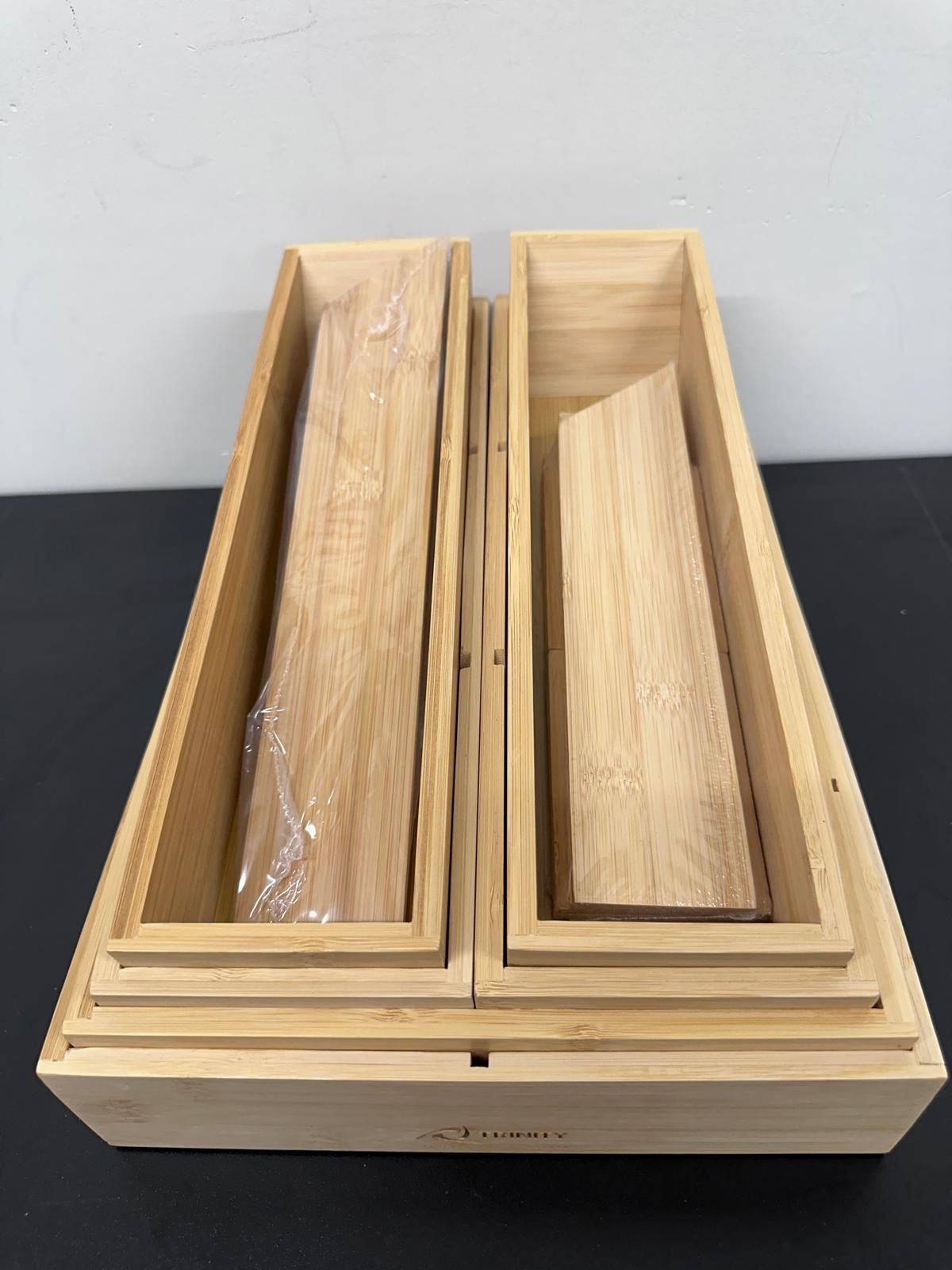TRINITY 6-piece Bamboo Drawer Organizer - New - Free shipping