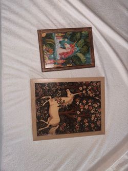 Framed Set of Unicorn Art