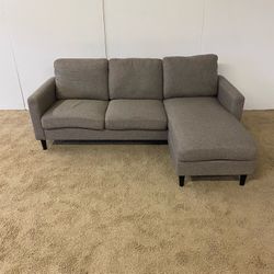 Gray Reversible Sectional Couch Sofa *Free Delivery*