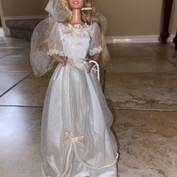 Barbie Vintage Bride Doll With Stand