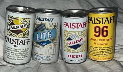 Collectors Vintage Falstaff different year cans