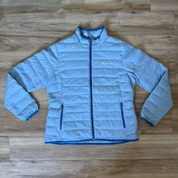 Columbia Light Blue Quilted Puffer Zip Up Lake 22 Down Jacket XL