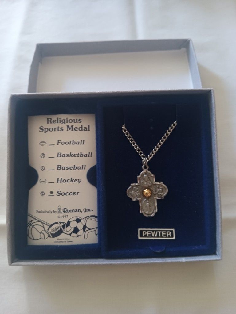 5 Way Cross Cruciform Medal withChain