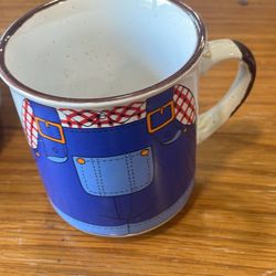 Antique Boy Cup Saucer Bowl Set