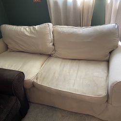 Free White Cream Loveseat Couch