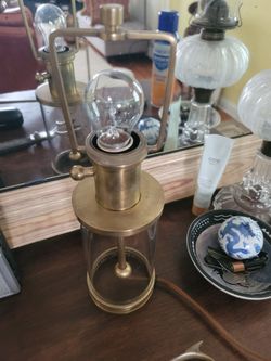 Ralph Lauren Payton Brass and Glass lamp