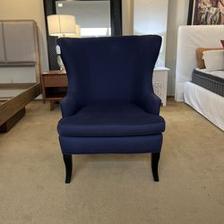 Navy Blue Wingback Chair