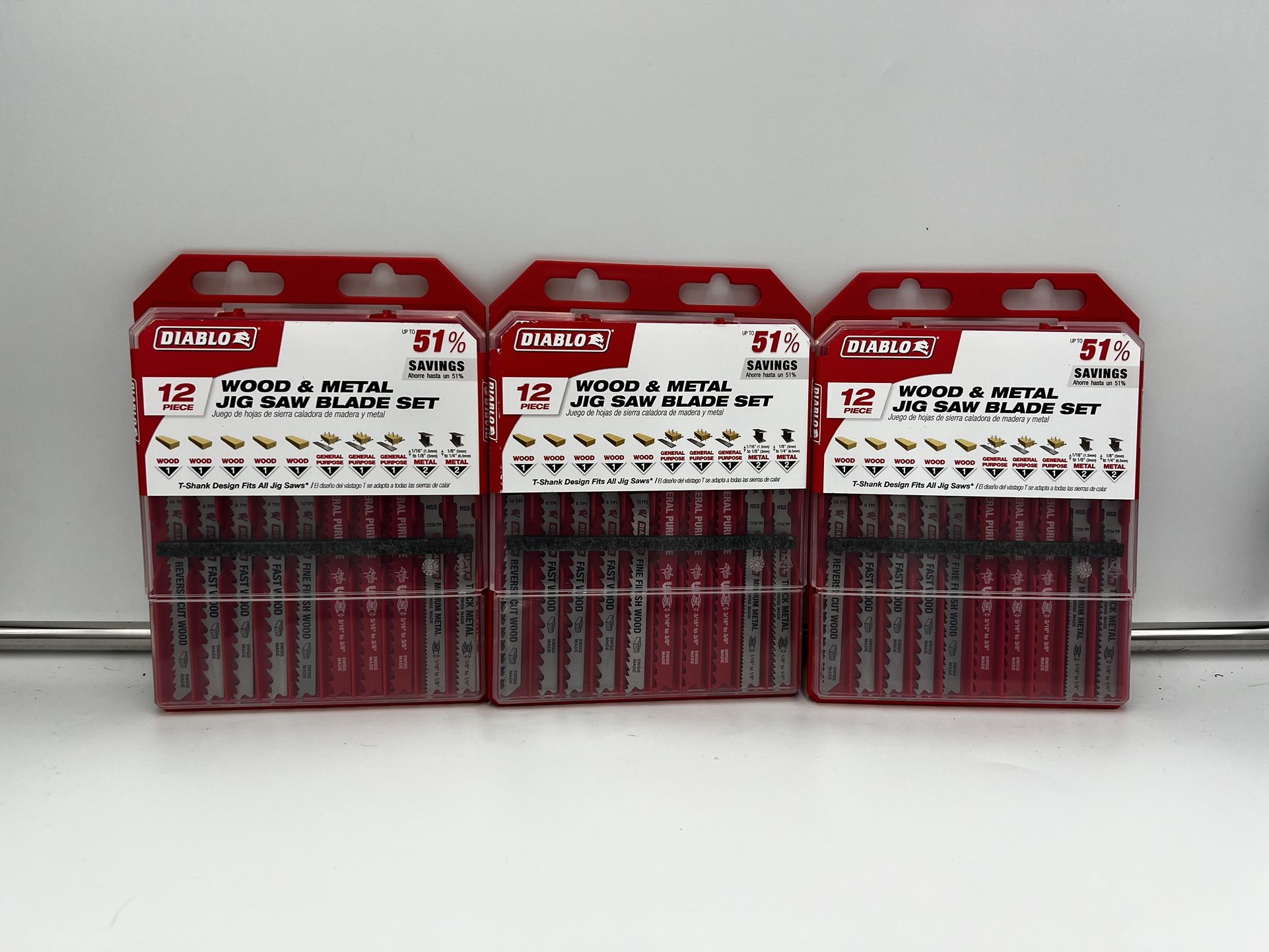 3X DIABLO T-Shank Jig Saw Blade Set (12-Piece)