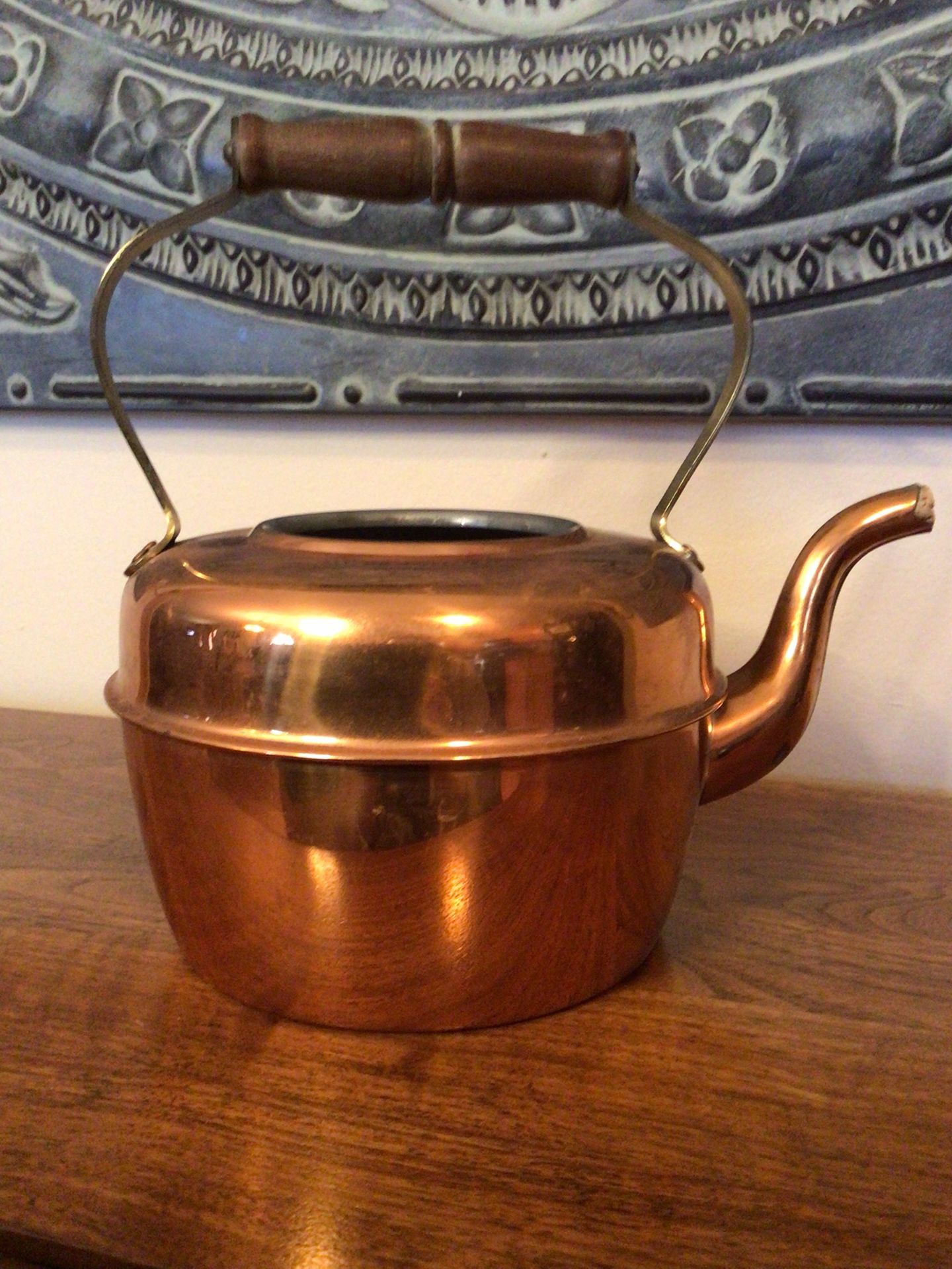 Vintage Copper Tea Kettle