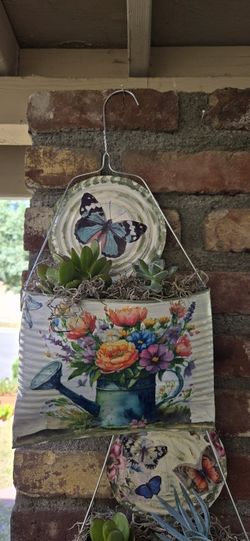 Plants Arrangement In A Tin Pot