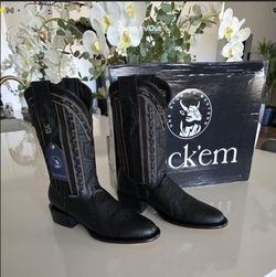Rock'Em Brandon Round Toe Cowboy Boots – Men’s Size 9.5 | Brand New with Box