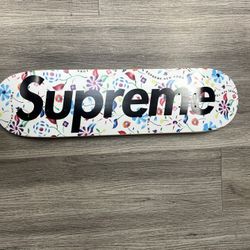 Supreme Airbrushed Floral Skateboard Deck 