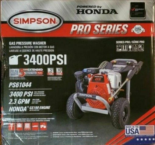 Simpson Pro Series 3400 Psi Preasure Washer ...