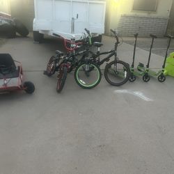 Used Kids Bikes Electric Scooters And Go Cart 