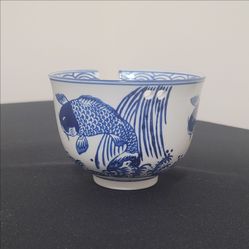 Zen Pond Koi Fish Waterfall Ramen Noodle Bowl – 5” Soup/Rice Bowl (No Chopsticks)