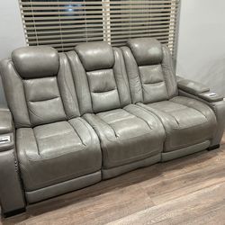 Leather Sofa Recliner on 2 Sides