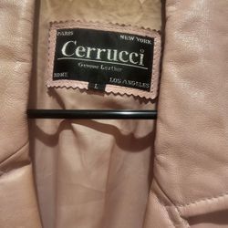 Vintage pink leather Jacket 