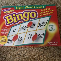 Bingo Sight Words Level 1
