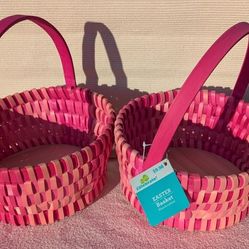 2 New Pink Baskets
