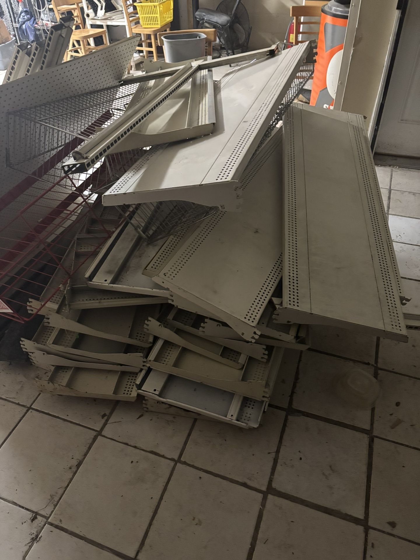 2 Double Sided Gondola Shelves,