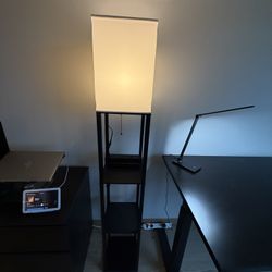 Lamp With Outlets And Shelves
