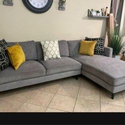 Grey Sectional Couch From Living Spaces 