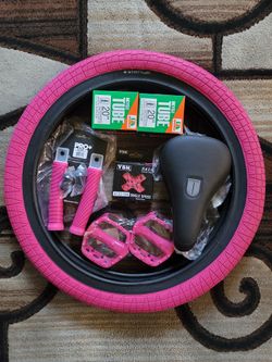 NEW Bicycle Bmx Parts Bundle 20" Pink