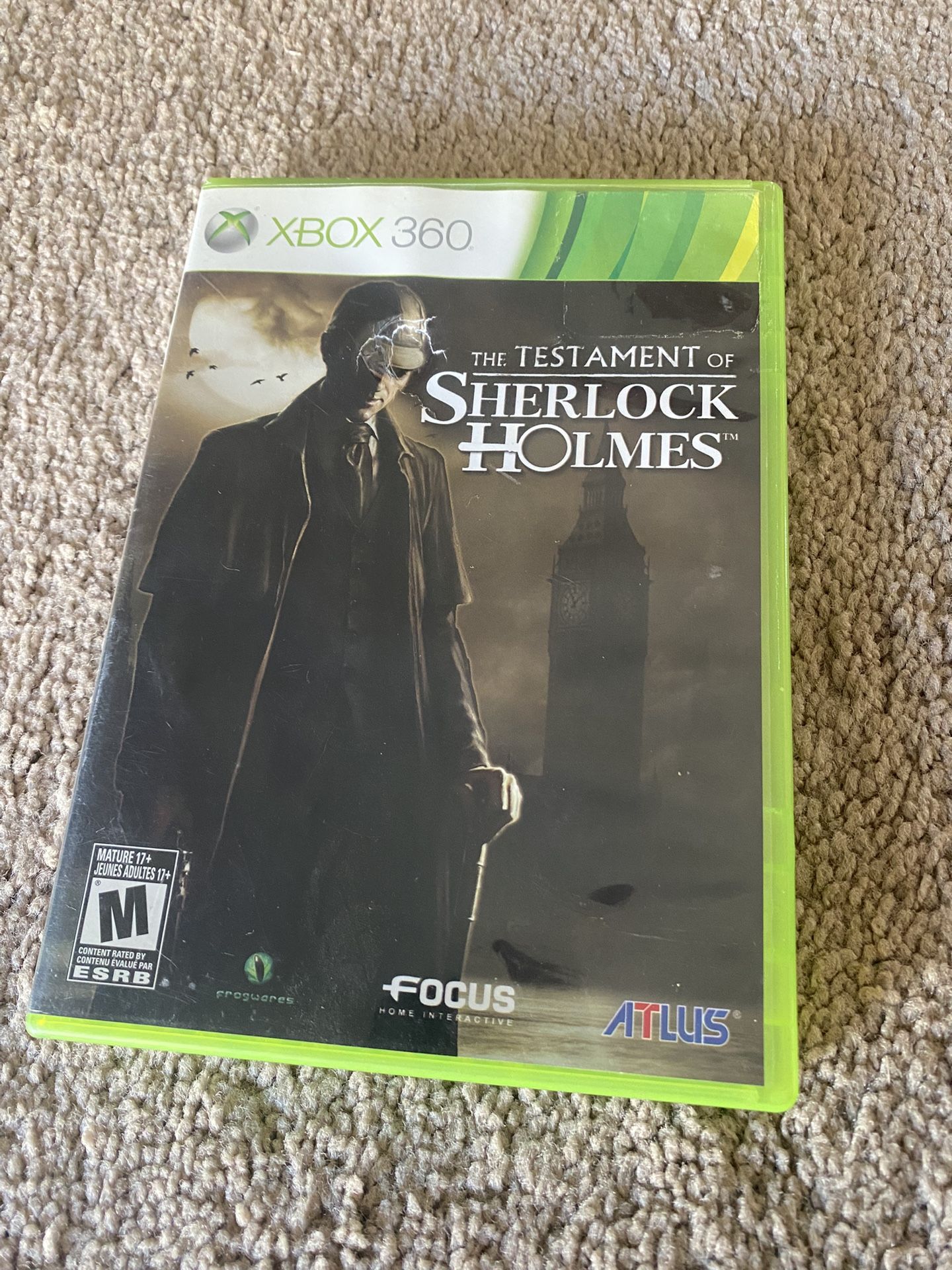 Xbox 360 Sherlock Holmes game