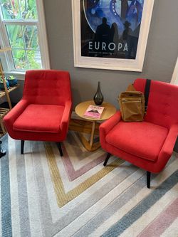 Set of red chairs
