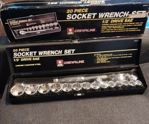 Crew-Line 20-Piece 1/2" Drive SAE Socket Wrench Set