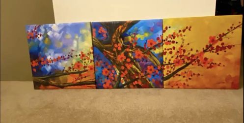 Colorful Triptych Canvas Art