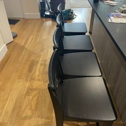 Set of 4 Black Barstools – 3ft Tall, Gently Used ($25/piece Or $80 For All 4)