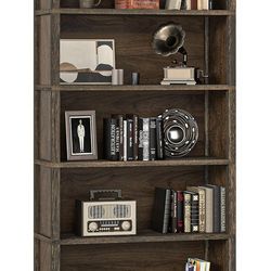 5-Tier Solid Wood Book Shelf / Biblioteca de 5 compartimentos