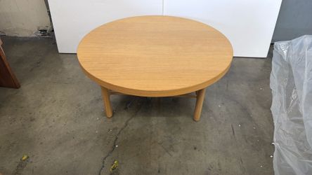 Wooden round coffee table